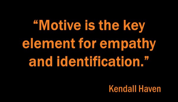 Motive is the key element for empathy and identification